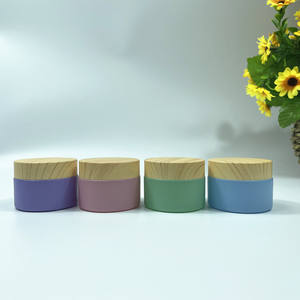 Barattoli e contenitori <span class=keywords><strong>di</strong></span> vetro Multicolor a basso prezzo <span class=keywords><strong>vasetto</strong></span> <span class=keywords><strong>di</strong></span> crema per il corpo in vetro rotondo barattolo <span class=keywords><strong>di</strong></span> <span class=keywords><strong>lavanda</strong></span> smerigliato - Product Image 2