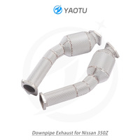 YT knalpot Stainless Steel, Knalpot baja anti karat kinerja tinggi untuk Nissan 350Z 3.5 dengan pelindung panas