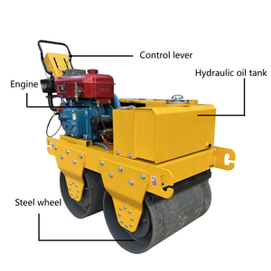 Vibratory Double Drum Concrete <b>Roller</b> Soil Compactor with Changchai Engine and Gear Drum Diameter 426*600mm - Product Image 2