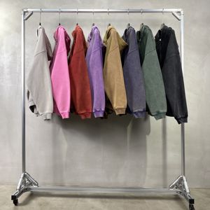 Felpa con Cappuccio Nera di Alta Qualità 100% <span class=keywords><strong>Cotone</strong></span> con Etichetta Personalizzata, Logo Stampato, Stampa Digitale Autunnale, Lavaggio Vintage e Tasche Laterali - Product Image 4