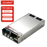 Alimentation électrique AC/DC Jiangtek PFP-1000-24 24V 1000W, 90V-264VAC, boîtier en aluminium, 60Hz 41.6A, usage industriel