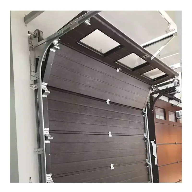 China Hersteller Wohnung Projekt automatische große Auto Lift Stahl über Kopf motorisierte Bifold Schnitt Garagentor