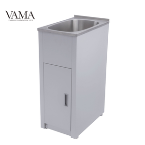 Gabinete de lavandería pequeño de hierro personalizado VAMA con fregadero de acero inoxidable - Product Image 4