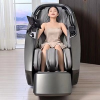 2025 conception originale usine chine luxe noir SL piste chauffée corps balayage jambe détection zéro gravité rouleau 4D chaise de Massage AI