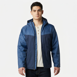 Men's High Quality Breathable Canvas <b>Waterproof</b> Windbreaker <b>Jacket</b> Casual Style Zipper Closure <b>Winter</b> High Street - Product Image 1