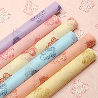 Papier d'emballage floral en PVC double face personnalisé 57x57 cm Modèle HYXXGDM pour fleuristes - Emballage cadeau