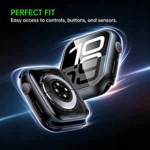Étui rigide antichoc en PC avec protection d'écran en verre trempé intégrée pour <span class=keywords><strong>Apple</strong></span> <span class=keywords><strong>Watch</strong></span>, coque de protection intégrée - Product Image 5