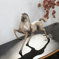 Sculpture de cheval en aluminium faite à la main, style Art déco moderne, décoration pour la maison et l'hôtel, ornement de table pour le salon