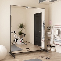 Miroir de danse mobile pour la maison miroir corporel complet miroir de danse yoga fitness studio de danse miroir corporel complet sur pied
