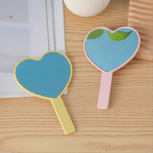 12*8Cm Hình Trái Tim Chất Lượng Cao Mỹ Phẩm Gương Ngắn Xử Lý Tay Túi Gương Trang Điểm Cầm Tay Mini Gương Với Biểu Tượng Tùy Chỉnh - Product Image 5