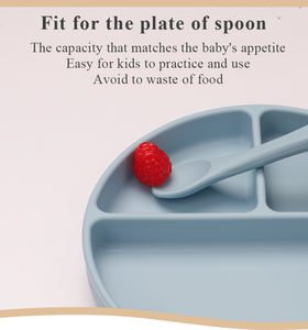 MARS <span class=keywords><strong>EXPO</strong></span> vente en gros ensemble de salle à manger pour bébé forte aspiration silicone de qualité alimentaire sans BPA comprend des assiettes bols cuillères bavoirs - Product Image 5