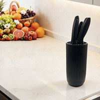 Ensemble de couteaux de cuisine Chef Star en acier inoxydable 5 pièces, manche antidérapant en PP ambidextre, lames revêtues, durables pour une coupe de précision
