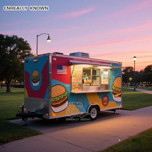 OEM Mobile Supply Trailer Us Standard Cart On Wheels Small Fiberglass Food Concession Trucks With Grill Fryer - Product Image 6