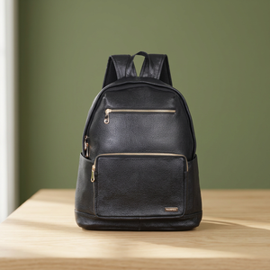 Unisex Green Polyester Barrel-shaped <b>Backpack</b> Zipper Closure Classic Style Logo Decoration Casual Shoulder Bag Large Capacity - Product Image 1