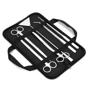 ชุดเครื่องมือตู้ปลาทำจากสแตนเลส6ใน1ชุดกรรไกรแหนบขูดสาหร่ายพลั่วทรายถังปลาอุปกรณ์ทำความสะอาดโรงงาน - Product Image 2