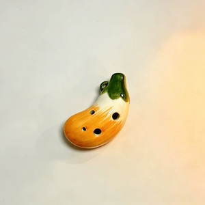 Ocarina en céramique en forme d'aubergine à 6 trous, mignonne et de style dessin animé, pour enfants, jouet musical, souvenir, cadeau, vente en gros - Product Image 6