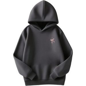 Sudadera con Capucha Personalizada para Niña, Manga Larga, Tejida, Suave, Estilo Preppy, para Todas las Temporadas - Product Image 3