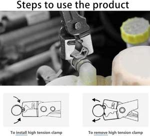 Alicates de abrazadera de manguera Herramientas de mantenimiento automotriz Fácil de llevar Alicates de abrazadera R para quitar clips y abrazaderas de manguera de automóvil - Product Image 5