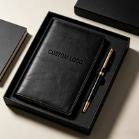 Ensemble de carnets A5 personnalisables à couverture rigide avec service de personnalisation du logo pour cadeaux de la Chambre de Commerce et de l'Industrie