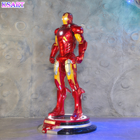 The Avengers Custom art grandeur nature Iron Man résine fibre de verre décoration intérieure statue Iron Man