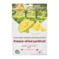 Buah Nangka Beku Kering Bo Luo Mi, Irisan Renyah Individual, Berbasis Nabati, Bebas Mentega Kakao, Kemasan 40g, Camilan Buah Segar