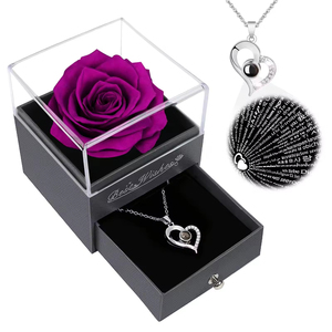 Estola china en línea al por mayor Real Forever Rose Colorful Infinity Preserved Flower en joyero para regalo del Día DE LA MADRE 2026 - Product Image 1