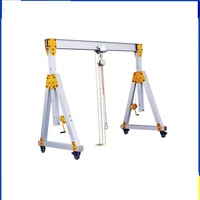 Grue portative 500kg 1T 2T 3T 5T hauteur marine réglable petite grue à portique unique portable mobile en aluminium 5t
