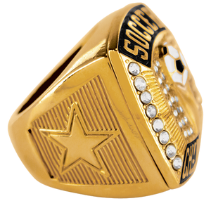Bague de championnat de football personnalisée de style européen en alliage plaqué or/argent, modèle universel sportif, premier et deuxième places - Product Image 5