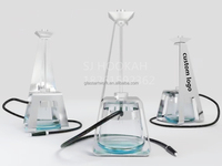 Ensemble Narguilé de Luxe en Acier Inoxydable Personnalisé Unique Moderne Grand Narguilé Shisha avec Miroir Technique Nouveau Design Hukka