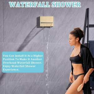 Verdecktes thermostat isches Dusch misch ventil, Messing-Dusch umlenk ventil Durchfluss regelventil mit LED-Temperatur anzeige - Product Image 5