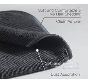 <b>Black</b> High Quality 400gsm Square Microfiber Super Soft Quick Dry Lightweight Lint-Free Reusable Edgeless Multi-Purpose Home - Product Image 6