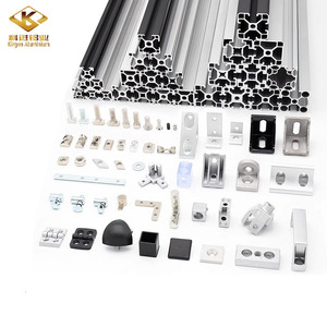 3060l con dấu trực tiếp một Khe nhôm đùn hợp kim hồ sơ vuông nhỏ cho máy in 3D bán buôn dịch vụ cắt HS123-1 Đen - Product Image 6