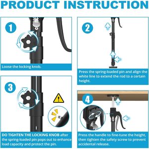 Luckitec pesante grande capacità di sostegno di terza mano palo Cabinet jack per l'installazione di armadi parti di macchine per la lavorazione del legno - Product Image 4