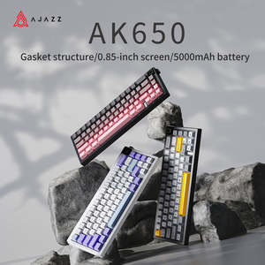 Ajazz สวิตช์ Dreamweaver AK650 (โรงงานถ่าน-กระดานชนวน-มัสตาร์ด) Tri-Mode W/ OLED Display RGB DIY - Product Image 3