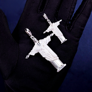 Pendentif en moissanite Yy Rts Jesus Cross, bijoux fins, passe le testeur de diamants, pendentifs en argent 925 pour hommes et femmes - Product Image 1