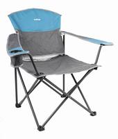 Chaise de camping pliable avec accoudoirs rembourrés, chaise pliante à structure en acier robuste, capacité de charge de 300 lb, chaise de plage d'extérieur