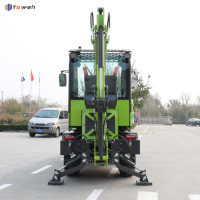 Chargeuse-Pelleteuse Diesel Yaweh à Prix Compétitif, Fabricants d'Équipements de Terrassement, Tracteur Compact 4x4 Chargeuse-Pelleteuse Mini