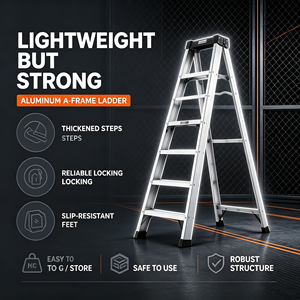 Échelle pliante en aluminium de <span class=keywords><strong>grande</strong></span> <span class=keywords><strong>taille</strong></span>, échelle en A à haute portée pour l'entretien - Product Image 2