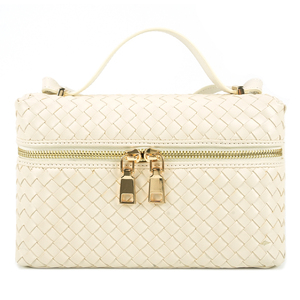 Bolso Bandolera Cuadrado de Mujer con Textura Tejida, Cierre de Cremallera y Forro de Poliéster, Venta Caliente de Fábrica - Product Image 1
