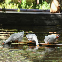 Décor de jardin extérieur créatif résine rocaille aquarium Simulation mise en page animale eau potable canard paysage Design décoratif