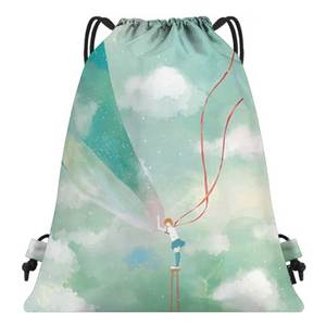 Customize 210D <b>Drawstring</b> Backpack Sublimation Printing <b>Drawstring</b> Backpack Unisex <b>Drawstring</b> <b>Bag</b> Backpack - Product Image 4