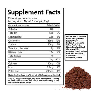 GMP fabrikasının altın formülü yetişkin peynir altı suyu Protein tozu çikolata kollajen ağırlık kazanmak için özel etiket izole - Product Image 2