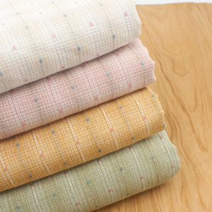 Tissu Jacquard Dégradé Lavé à Rayures Effet Lin Respirant et Léger pour Robe Chemise Vintage Matière DIY pour Vêtements - Product Image 1