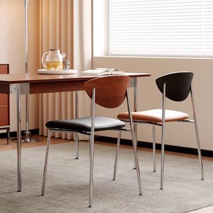 Dining Chair Solid Wood <b>Backrest</b> Upholstered Seat Nordic Design For Dining Room - Product Image 2