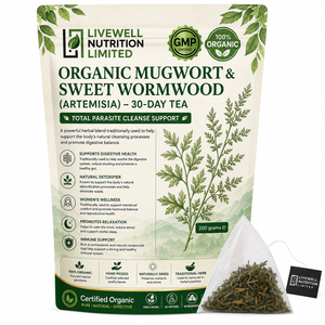 Tisane biologique d'armoise Livewell – 30 sachets au total – Soutien pour la détoxification parasitaire - Product Image 1