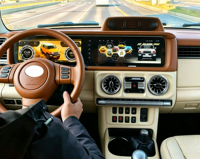 Radio de Coche con Pantalla Táctil Android Dual de 12.3 Pulgadas, Navegación GPS, Reproductor Multimedia Carplay para Toyota FJ 2007-2017