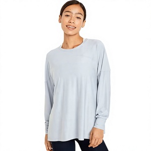 Camiseta de Manga Larga para Mujer, Diseño Exclusivo, Cuello Redondo, Estilo Básico, Ligera, Informal, Personalizable, Venta al Por Mayor, Fabricante OEM - Product Image 3