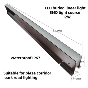 Lumière linéaire LED encastrée à haute luminosité, IP67 étanche, DMX RGB, acier inoxydable, DC24V, lampe de sol pour aménagement paysager de jardin - Product Image 4