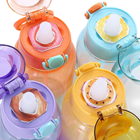 Bouteille d'eau en plastique aromatisée avec paille, 1L (32 oz), innovante, pour le sport, l'extérieur, la salle de sport, saveur de fruits