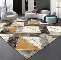 Tapis de sol imprimé géométrique imperméable et antidérapant pour canapé-lit, cuisine et décoration intérieure